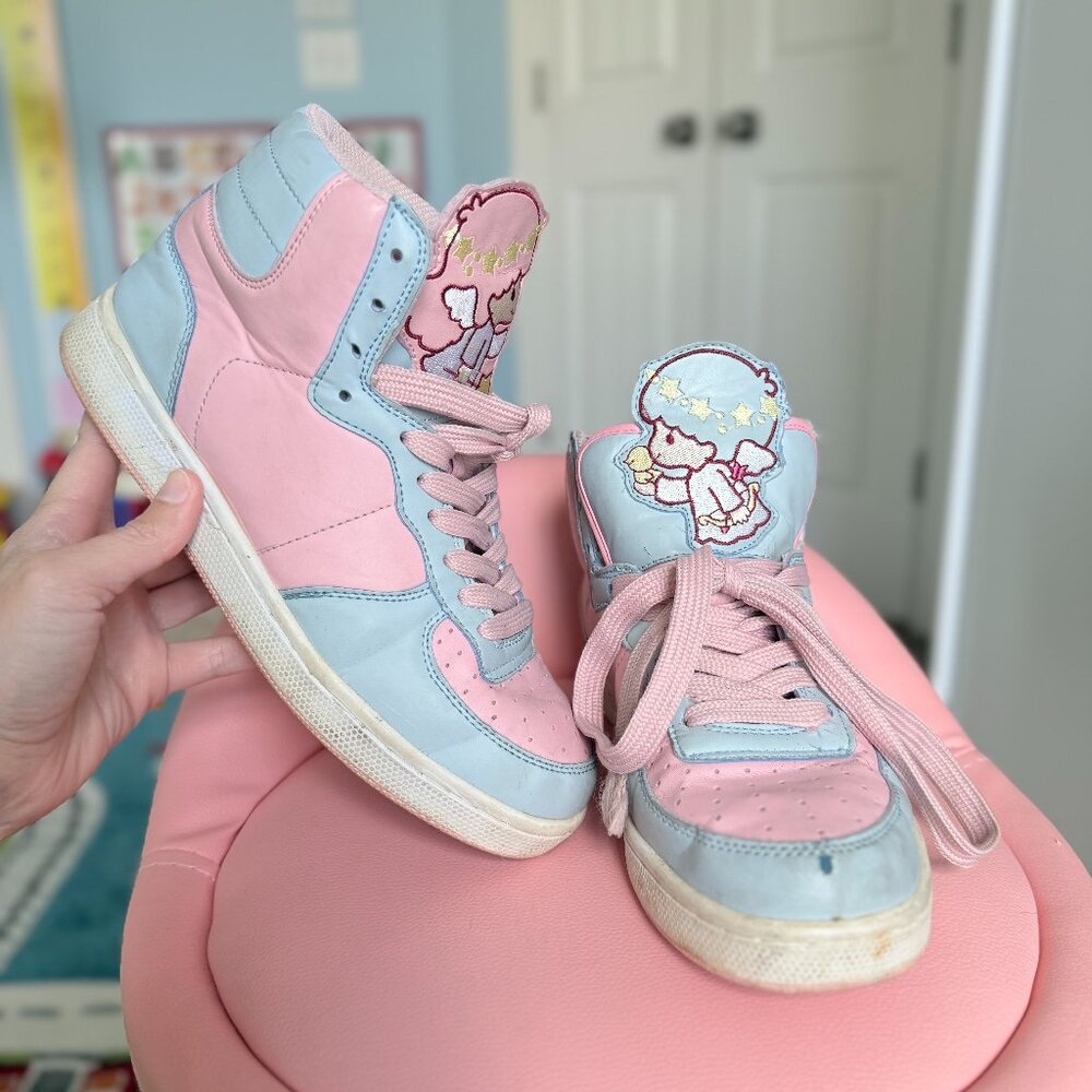 Little Twin Stars Pastel Kawaii High Top Sneakers